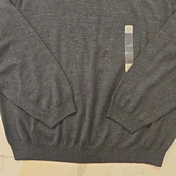 New Pronto-Uomo Merino Wool Long Sleeve Knit Sweater Gray Mens Size XXL - Picture 2 of 9